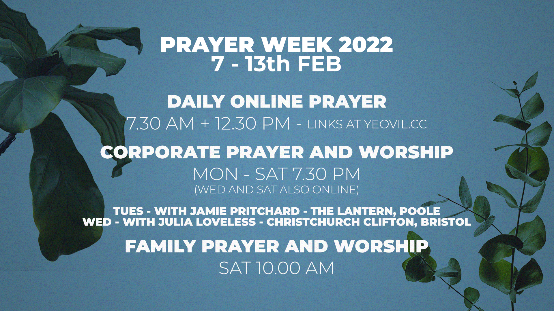 Prayer week – programme 1